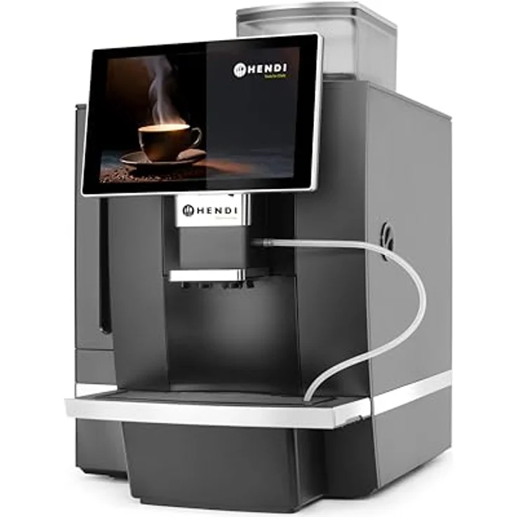 Hendi Kaffeevollautomat, 3000W, 10"-Touchscreen, 19-bar-Pumpe, 1-kg-Bohnenbehälter, Schwarz – Bild 2
