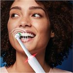Oral-B PRO 3 3500 Elektrische Zahnbürste/Electric Toothbrush, mit 3 Putzmodi und visueller 360° Andruckkontrolle für Zahnpflege, Reiseetui stripes, Geschenk Mann/Frau, Designed by Braun, weiß