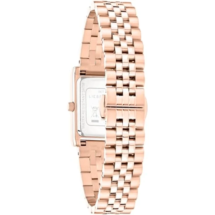 Liebeskind Berlin LT-0477-MQ, Damen Armbanduhr in IP Roségold, Edelstahlgehäuse, kratzunempfindliches Mineralglas, Wasserdichtigkeit bis 3 bar, Edelstahlband mit Schmetterlingschließe – Bild 3