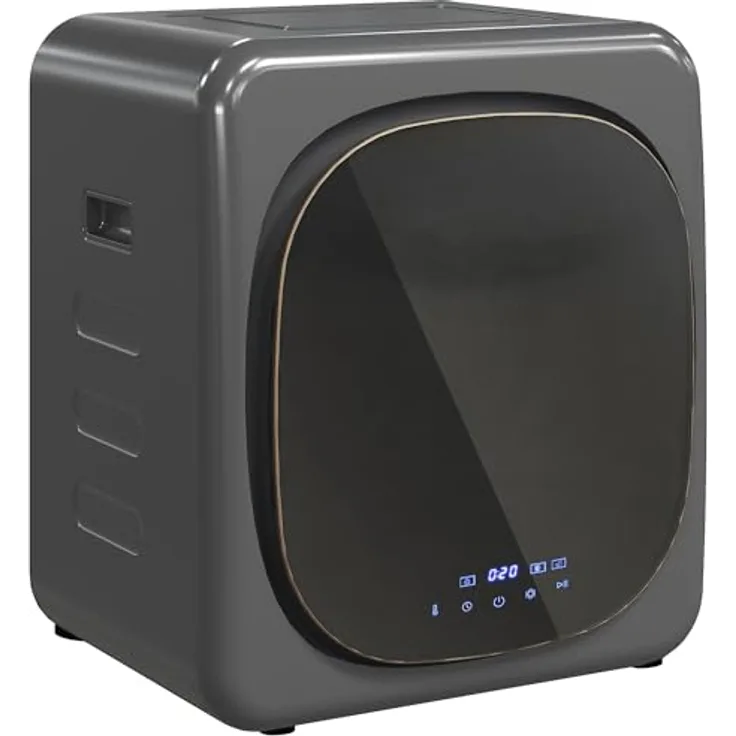 HOMCOM Waschtrockner B61-011V90GY, 4 kg, mit Kindersicherung und Abschaltautomatik, grau