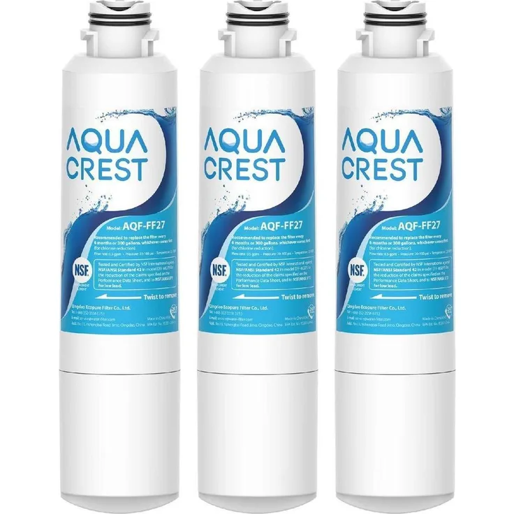 AQUA CREST Kühlschrank Wasserfilter Ersatz für Samsung DA29-00020B, 3 Stück mit hochwertiger Kokosnussschalen-Kohlefiltration, einfache Installation, NSF-zertifiziert