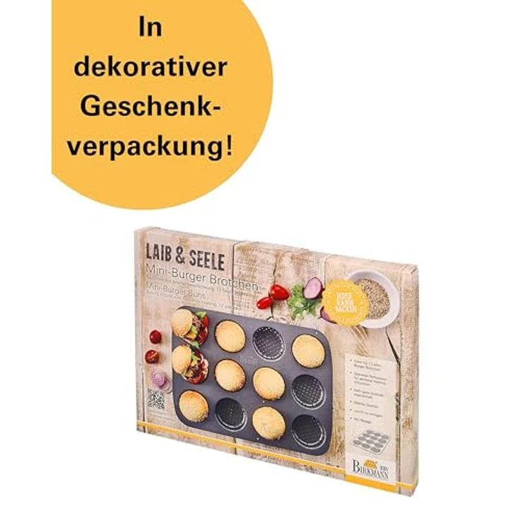 RBV Birkmann, 210417, Laib und Seele, Mini-Burger Brötchen-Blech, 12-fach – Bild 8
