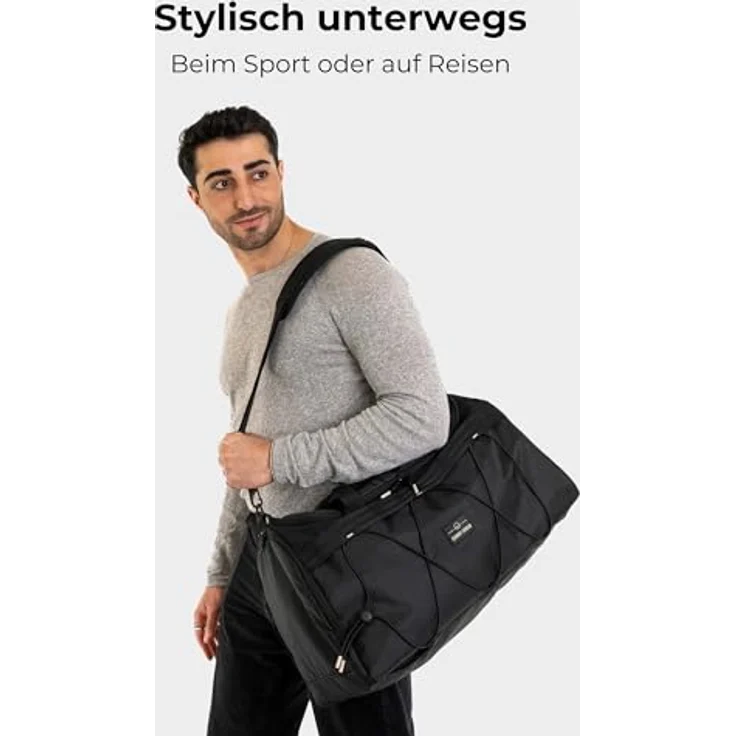 Johnny Urban Move Series Shawn Weekender Reisetasche, 50.5 cm, schwarz, 100% PET – Bild 2