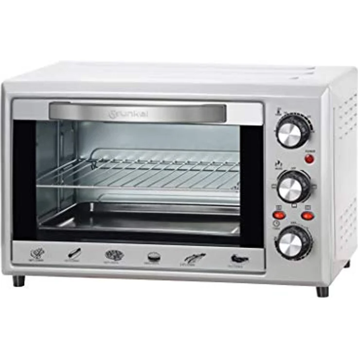 Grunkel Electric Table Oven with 28 Litre Capacity M Resistance, Perfect for Baking Bread and Pizza (Silver) – Bild 2