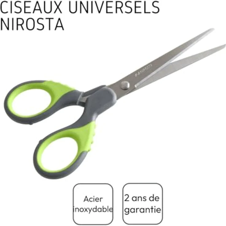 Nirosta Softgripschere Praktika 17cm in grau-grün-Silber, Edelstahl, 17 x 4.5 x 0.79 cm – Bild 5