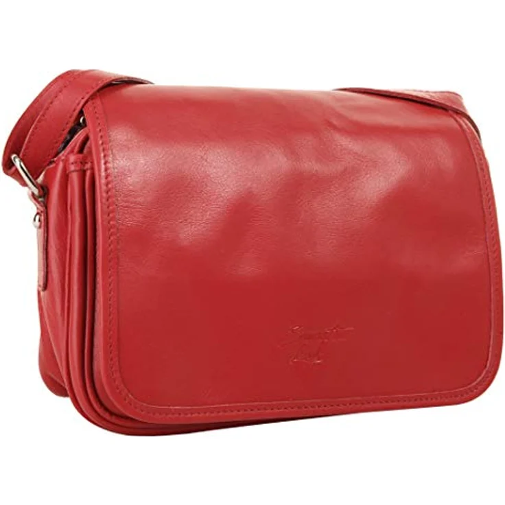 Samantha Look Umhängetasche, echtes Leder, Made in Italy, 25x20x6 cm, verstellbarer Schulterriemen – Bild 2