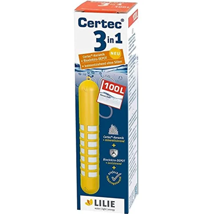 Lilie Certec® Wassertuning-Kapsel 100 l, 3in1 Wasserfilter zum Schutz vor Verkeimung und Biofilm, mit mineralstoffanreicherndem Effekt – Bild 1