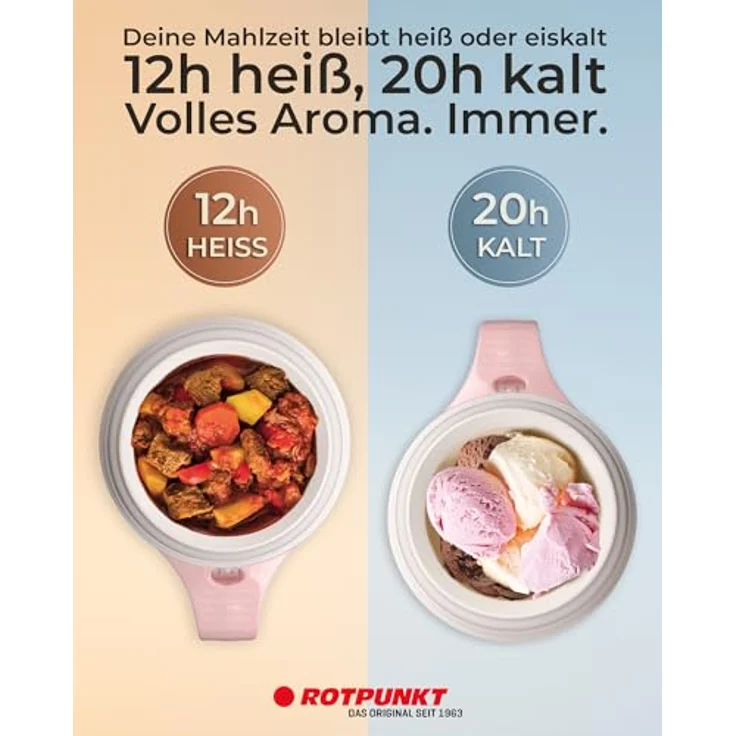 ROTPUNKT ISOLIER-SPEISEGEFÄß 850 Dirk, 850 0,85 ltr flamingo – Bild 3