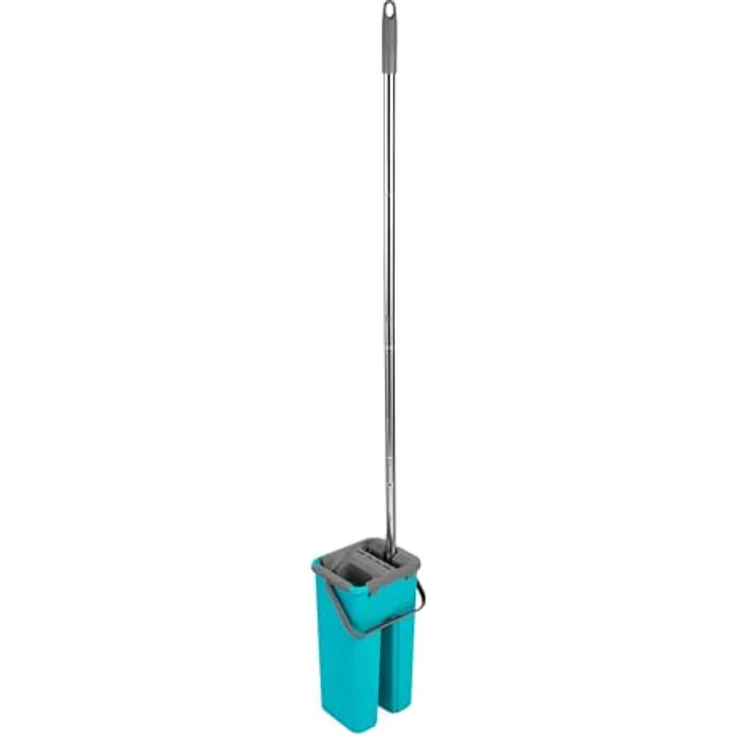 Beldray LA067234EU Duplex Wischmopp und Eimer Set | Integrierter Auswringer & Schmutzentferner | Türkis, Grau, 129 cm – Bild 9