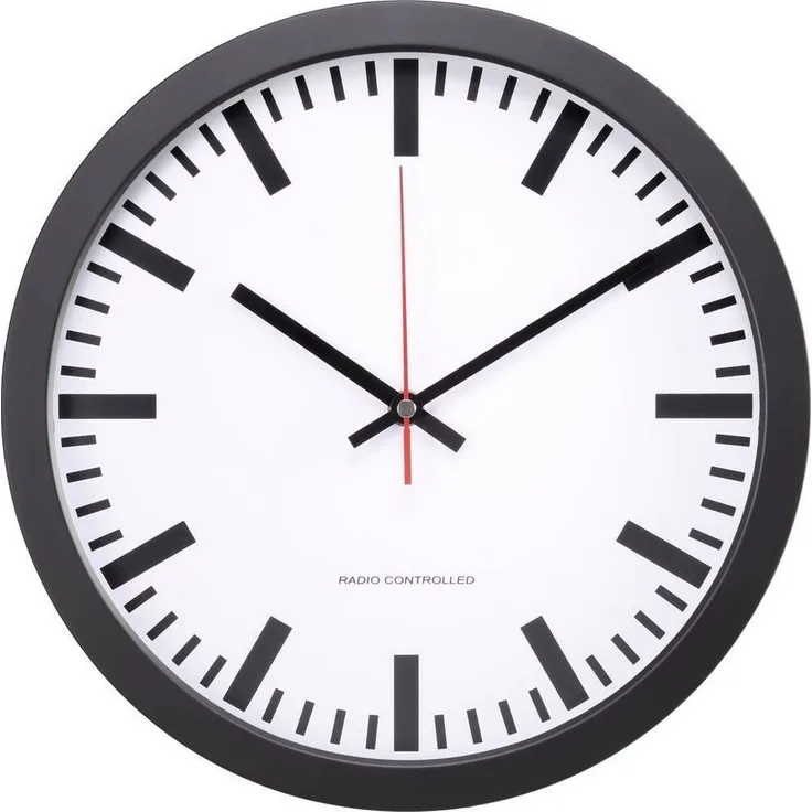 cemon Wanduhr Funk-Wanduhr, nostalgisches Design, automatische Sommer- und Winterzeitumstellung