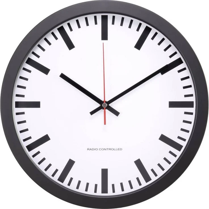 cemon Wanduhr Funk-Wanduhr, nostalgisches Design, automatische Sommer- und Winterzeitumstellung