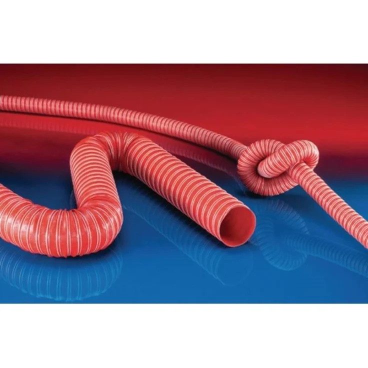 Norres Absaug- und Gebläseschlauch SIL 391 TWO, 4er Pack, ID 80mm, AD 85mm, Länge 4m, flexibel für heiße und kalte Gase