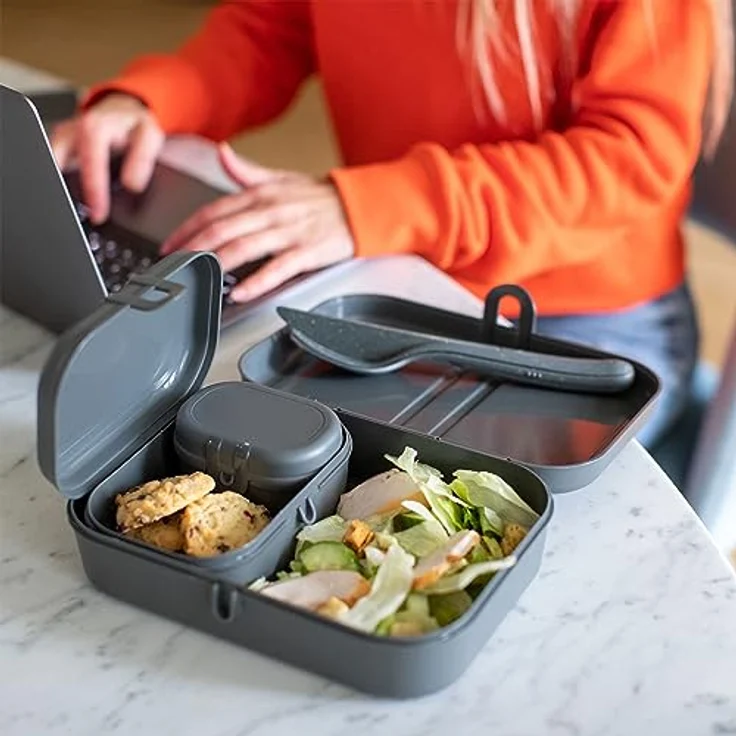 Koziol Lunchbox Pascal Ready 4-teilig, Blau, Biokunststoff, Set, Ohne Motiv – Bild 5