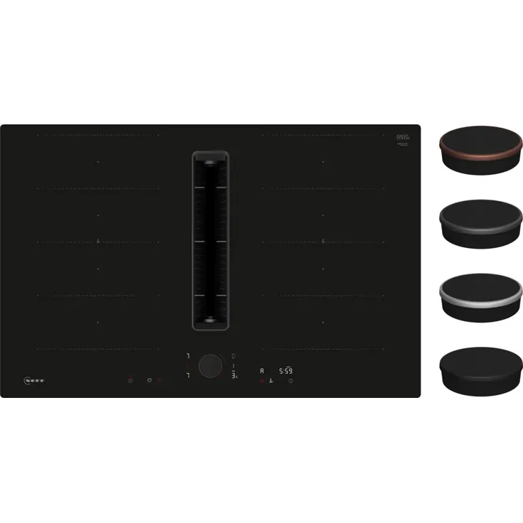 Neff Manolya Kochfeld mit Dunstabzug V68PYX4C0 schwarz, 7 Jahre Garantie & aquaStop®