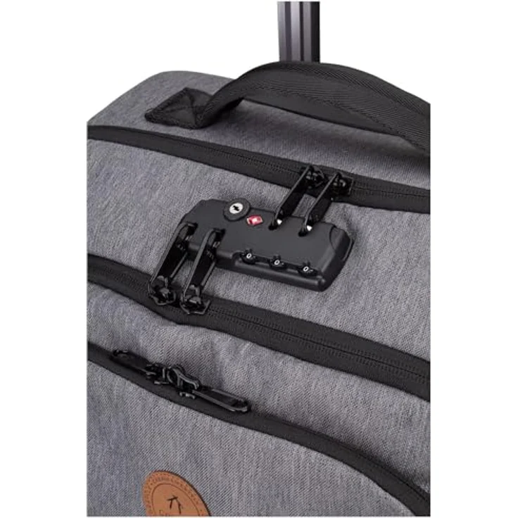 Cabaïa Trolley Soft Suitcase, 4 Rollen, IATA Bordgepäckmaß, Platz für A4-Unterlagen, Flaschenhalterung, Small One Size – Bild 4