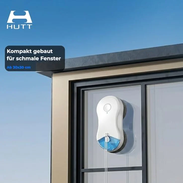 HUTT Fensterputzroboter DDC55PRO, 3D-Schwebefahrwerk, Dualmotor-Rotationsreinigung, KI-gestützte Reinigungsintensität, ultraschlankes Design – Bild 5