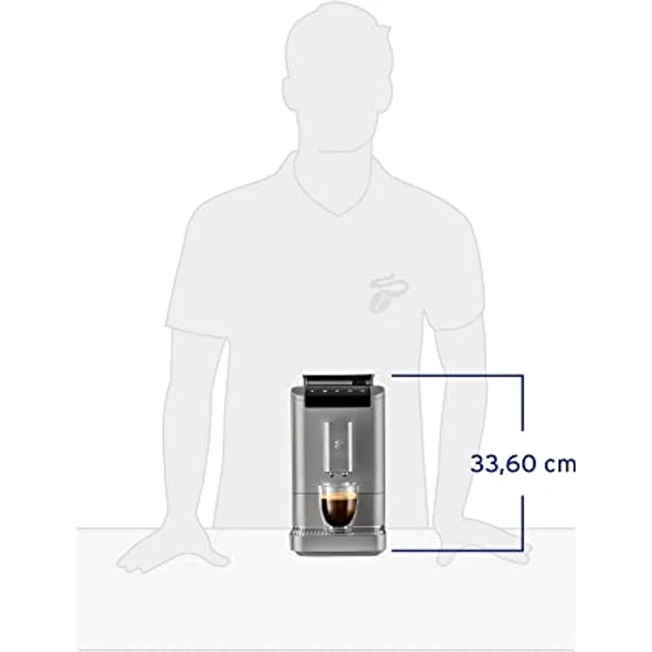 Tchibo Kaffeevollautomat Esperto2 Caffè mit 2-Tassen-Funktion für Caffè Crema und Espresso, Titanum Silver – Bild 4