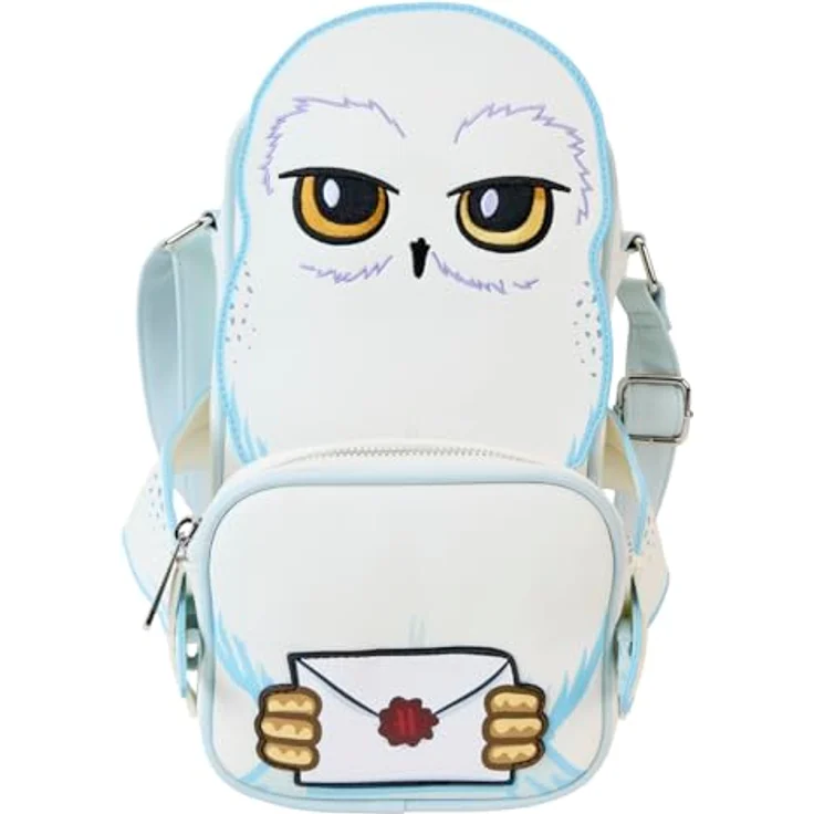 Loungefly Harry Potter Hedwig Crossbuddies Umhängetasche, Silber, aus veganem Leder mit abnehmbarer Geldbörse und verstellbaren Trägern – Bild 2