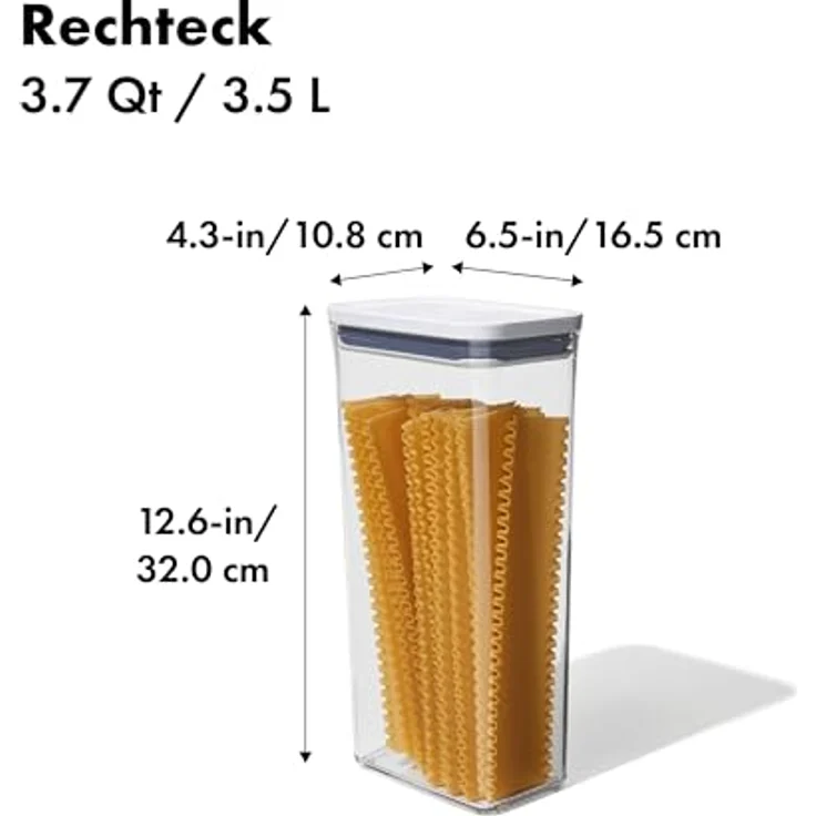 OXO Good Grips POP-Behälter ? luftdichte, stapelbare Aufbewahrung von Lebensmitteln ? 3,5 L für Nudeln und mehr – Bild 2