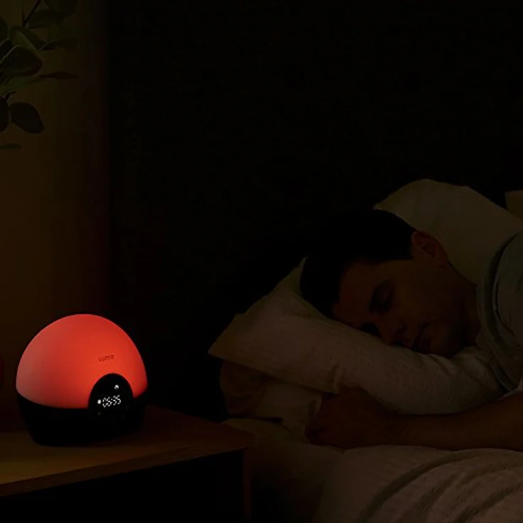 Lumie Bodyclock Glow 150, Lichtwecker mit 20-45 Minuten Sonnenaufgang, dimmbarem Display und 9 Einschlafklängen – Bild 3