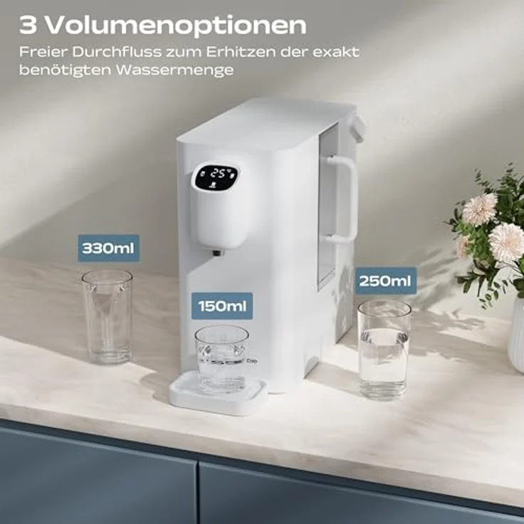 SUSGREENABLE Wasserfilter Umkehrosmoseanlage, 4-in-1 Filter mit 3:1 Rein zu Abfluss und installationsfreier Sofortheizung, SGIWDR04-W – Bild 6