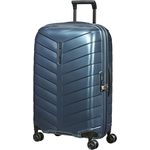 Samsonite Attrix - Spinner M, Koffer, 69 cm, 73 L, Blau (Stahlblau) - Robuster Mittelgroßer Koffer mit Roxkin Material und Doppelrohr-Zuggriff - Preisvergleich