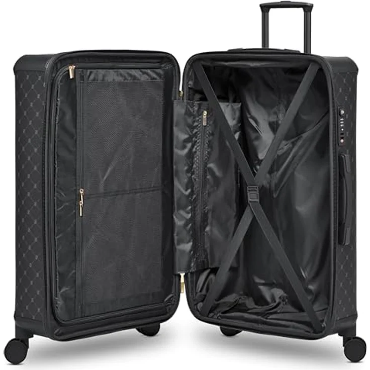 Lazarotti großer Ckeck-in Koffer | XL Trolley 50 x 32 x 79 cm | leichtes hybrides Material mit Logo Druck & Eckenschutz | 4 Doppelrollen & TSA-Schloss für Damen & Herren (Palermo) – Bild 4