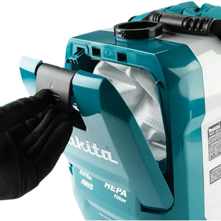 Makita VC009GZ01 Akku-Rucksackstaubsauger 40V max. mit AWS (ohne Akku, ohne Ladegerät), Petrol/Schwarz – Bild 8