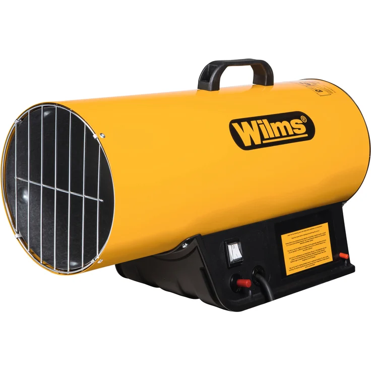 Wilms Heizkanone "GH 40 M", Gasheizlüfter 18 bis 33 kW mit Piezozündung, mobil und robust, inklusive Schlauch und Druckminderer