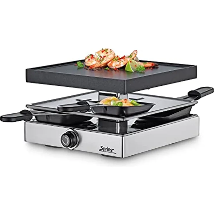 Spring Raclette mit Alugrillplatte-KP3267290001 Raclette mit Alugrillplatte silber one size