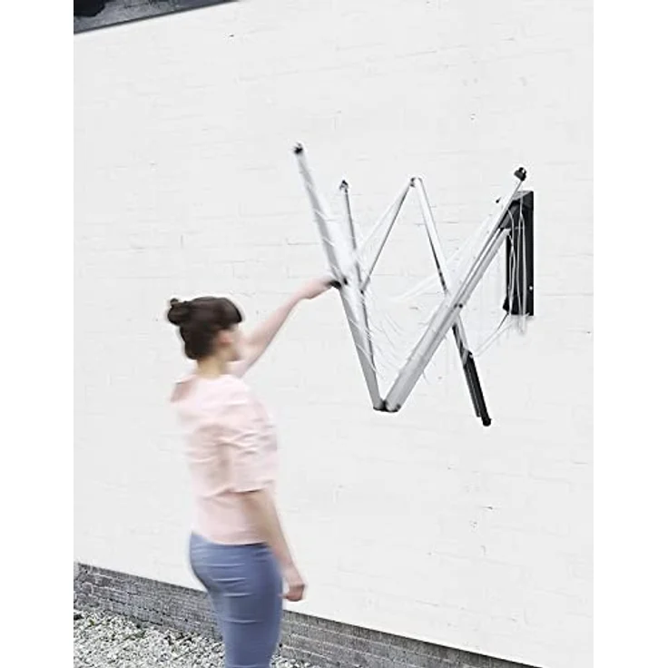 Brabantia Wandwäschespinne Wallfix, 24m Wäscheleine – Bild 5