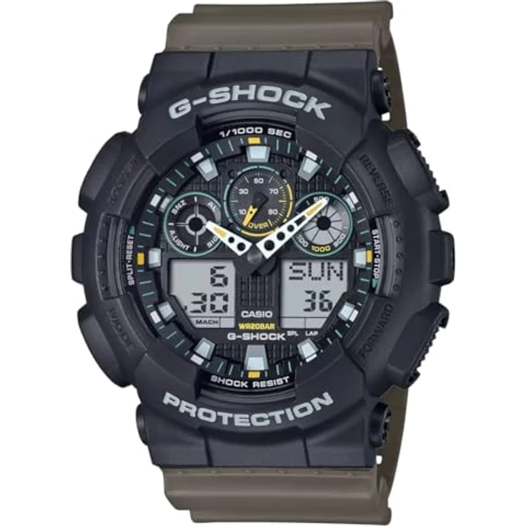 Casio G-Shock Classic Men's Watch GA-100TU-1A3ER, Black and Brown Resin Case and Strap – Bild 1