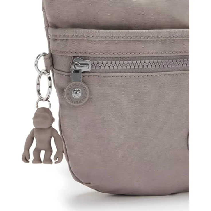 Kipling Arto S Umhängetasche, stylische Schultertasche mit verstellbarem Schultergurt und mehreren Fächern, 25 cm, Grau – Bild 6