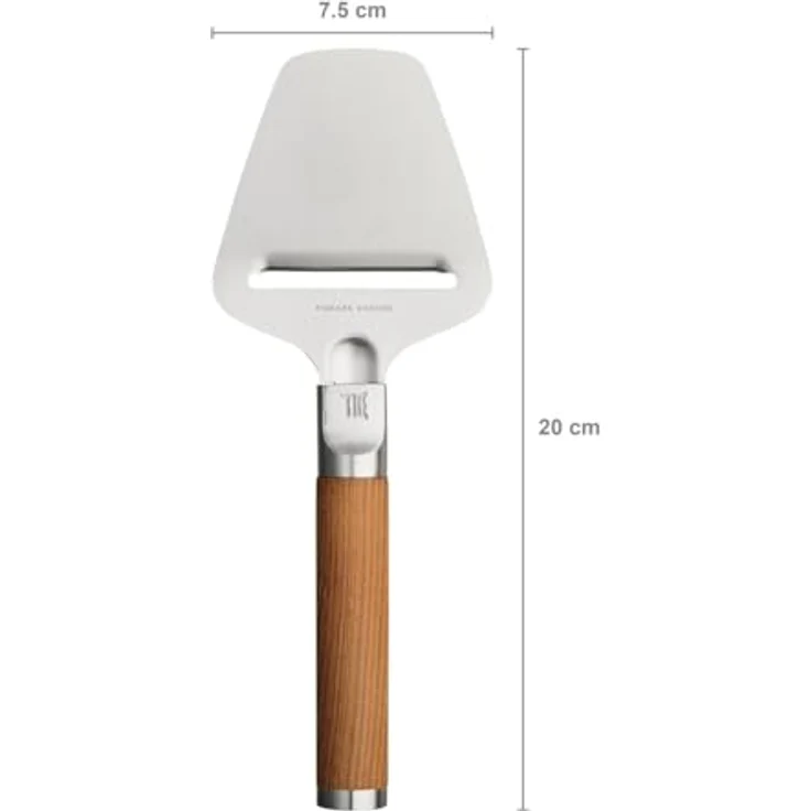 Fiskars Norden Käseschneider, Küchenreibe mit rostfreier Stahlklinge und Birkenholzgriff, Braun – Bild 2