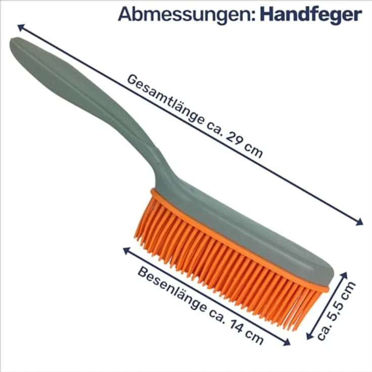 Gravidus Kehrgarnitur mit Gummi Handfeger Kehrschaufel – Bild 6