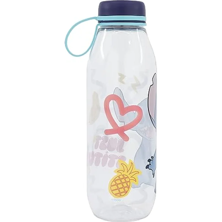 Lilo & Stitch Trinkflasche Stitch, 650 ml, leichte und robuste Wasserflasche für Kinder, auslaufsicher, BPA-frei, mit Silikongriff – Bild 2