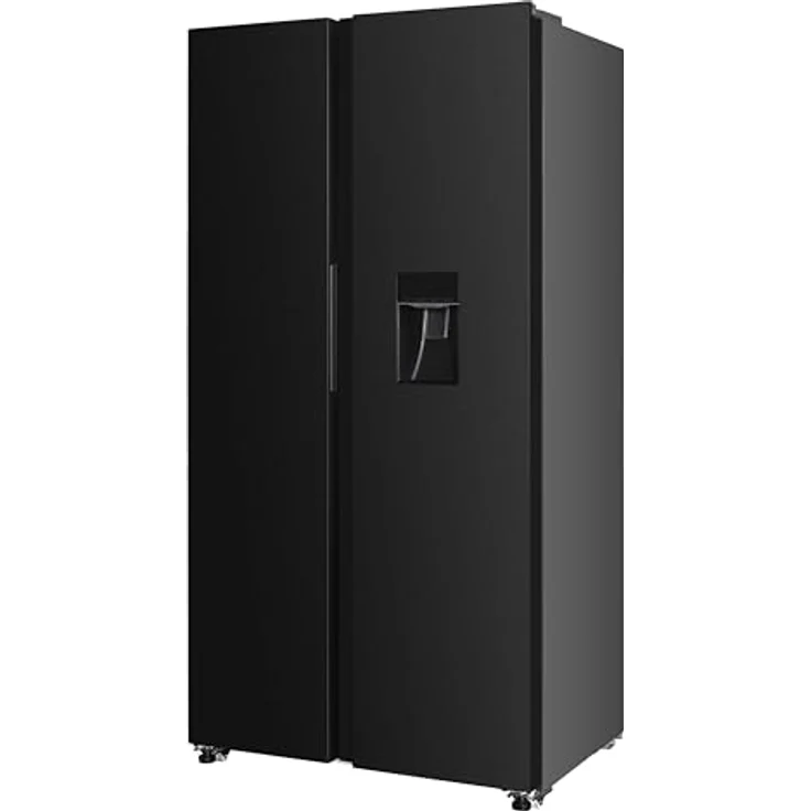 Respekta Side by Side Kühlschrank Gefrierkombi Black Steel, 178 cm, mit Wasserspender, 288 L Kühlinhalt, No Frost und ECO-Funktion – Bild 3