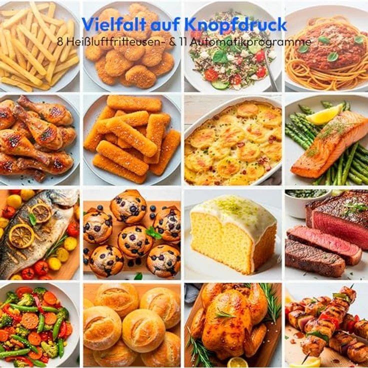 MEDION MD12231 Mikrowelle mit Grill und Heißluftfritteusenfunktion, 25 Liter, 900 Watt, dunkel grau, 11 Programme, 10 Leistungsstufen – Bild 5