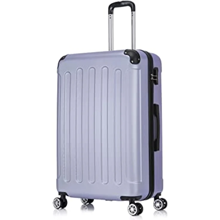 Flexot® Flex-2045 Koffer XL Zwillingsrollen Reisekoffer Trolley Hartschale in Flieder – Bild 1