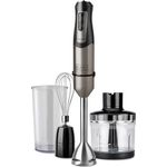 Black & Decker Hand Blender, Stabmixer, Schwarz, Silber