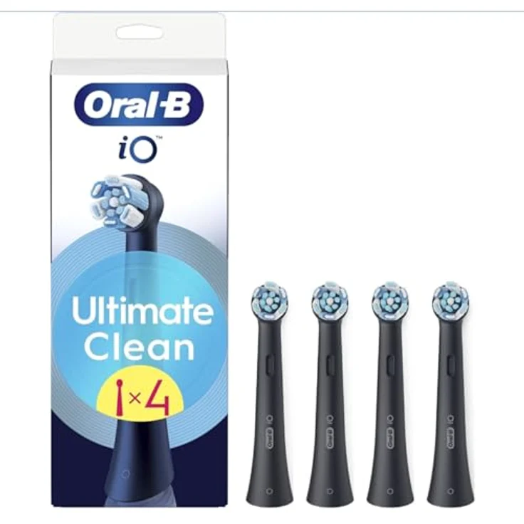 Oral-B Ultimate Clean Ersatzbürsten, Schwarz, 4 Stück, für elektrische Zahnbürsten Oral-B iO, effektive Plaque-Entfernung mit Farbwechsel-Borsten. – Bild 3