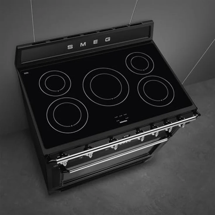 SMEG Vicoria TR90IMBL Multifunktionskochfeld, 90 x 60 cm, Induktionsherd mit True-Convection und Vapor Clean, Schwarz – Bild 5