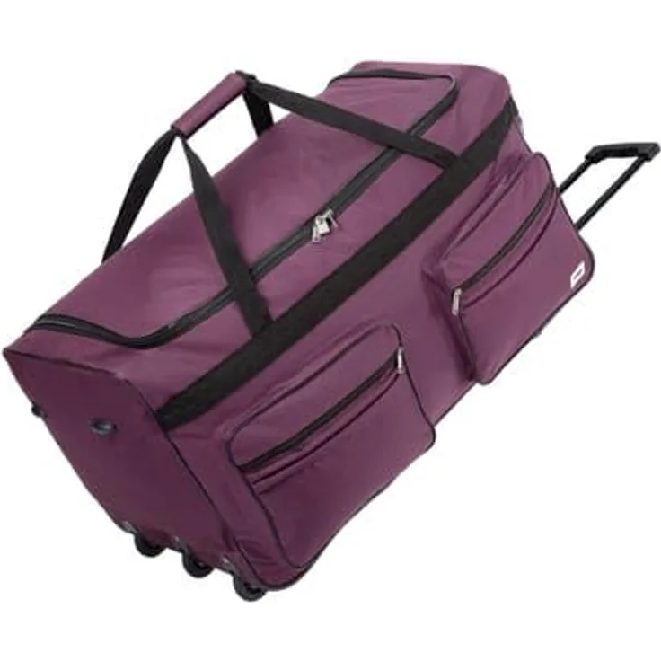 Monzana Reisetasche mit Rollen 160L Trolley Funktion Teleskopgriff 85x43x44cm Standfüße Groß XXL Weichgepäck Gepäcktasche Duffle Bag, schwarz