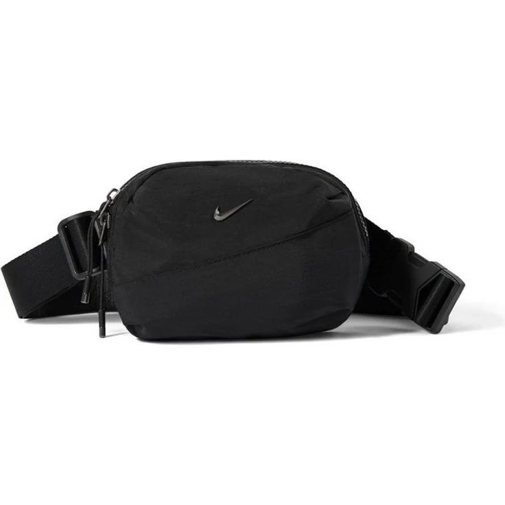 Nike Gürteltasche Aura HM6120, Bauchtasche aus 100% Polyester, Schwarz/Gunmetal, Volumen 2 l