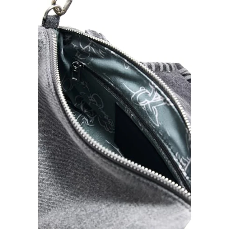 Desigual Mickey Schultertasche 26 cm, grau, aus 100% Polyester, 26 cm x 11.5 cm x 13 cm – Bild 5