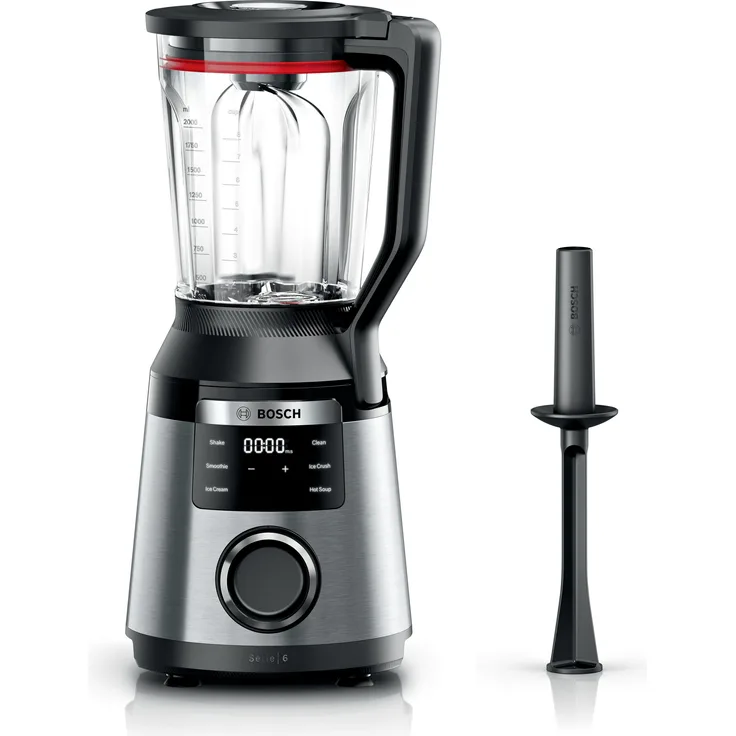 Bosch Hausgeräte Hochleistungsmixer VitaPower MMB6762M, 1800 W, 2 Liter Edelstahl, digitaler Timer, schwarz-silber