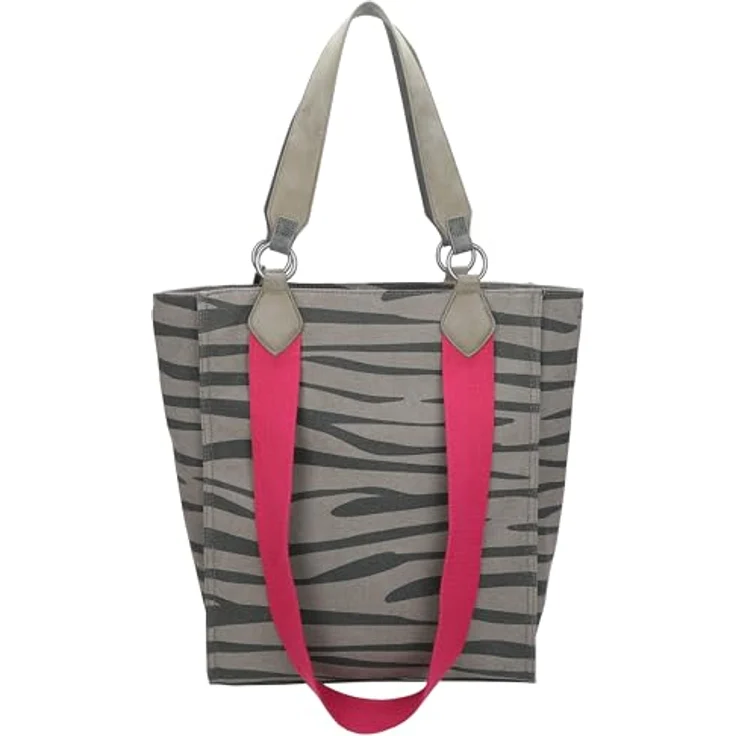 Fritzi aus Preußen Izzy02 Canvas Shopper Tasche, 32 cm x 11 cm x 38.5 cm, grau, 100% Baumwolle – Bild 3