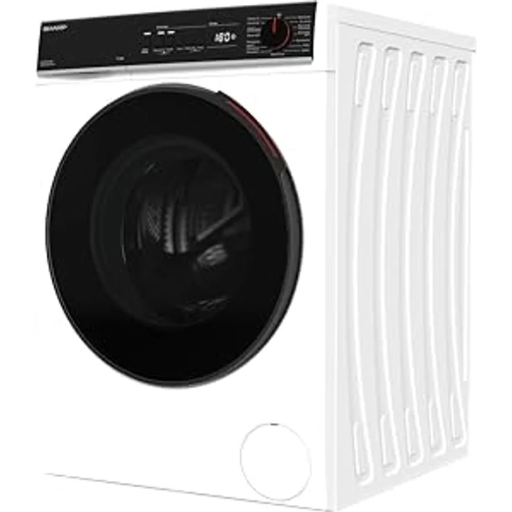 SHARP ES-PRO214WA-DE Waschmaschine Frontlader, 12kg, 1400U/min, Inverter, 15 Programme inklusive 60 Minuten Kurzprogramm, Dampffunktion, WiFi, AquaStop, Weiß – Bild 3