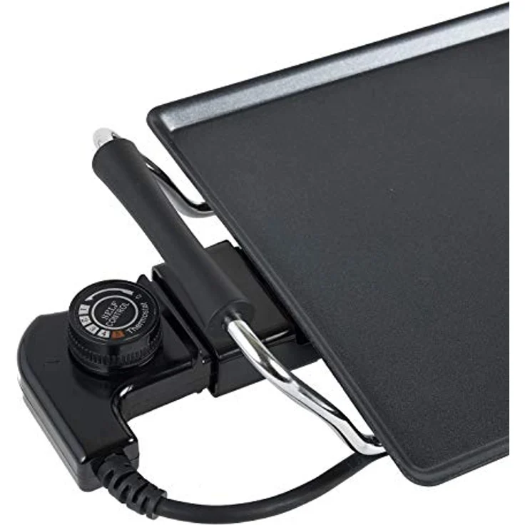 Bestron Elektrische Plancha--Teppanyaki-Grillplatte mit Antihaftbeschichtung, 2000 W, Schwarz – Bild 2