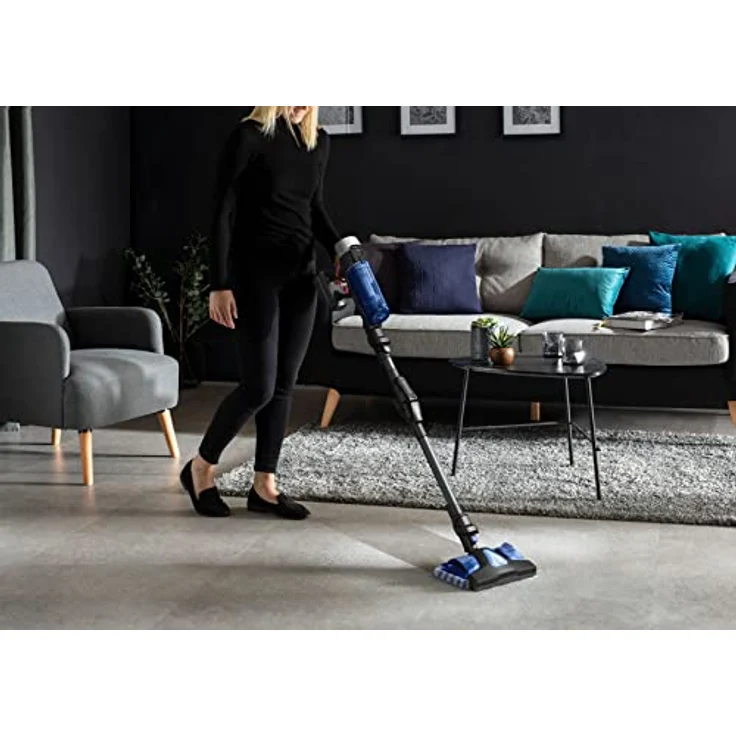 Rowenta RH20C2 X-Force Flex 9.60 Allergy Aqua kabelloser Akku-Stabstaubsauger | 100 Air Watt | herausnehmbarer Akku | bis zu 45 Min. Laufzeit | kompakt | Flex-Gelenk | LED-Düse | Blau/Schwarz – Bild 5